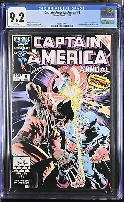 Buy Captain America Annual #8 Cgc 9.2 White Pages Iconic Wolverine Cover Art • 79.15£