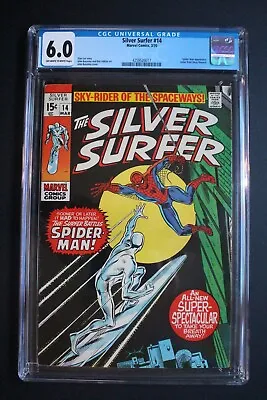 Buy Silver Surfer #14 Vs SPIDER-MAN Classic 1st Meeting And Battle 1970 CGC FN 6.0 • 143.97£