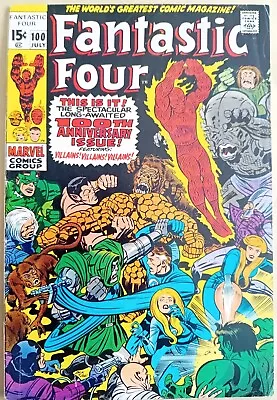Buy Fantastic Four #100 - VG (4.0) - Marvel 1970 - 15 Cents With A UK Stamp -Dr Doom • 14.99£