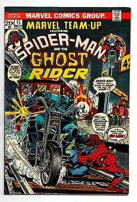 Buy Marvel Team-Up #15 - Spider-man - Ghost Rider - 1st Orb - KEY - 1973 - (-VF) • 59.30£