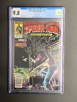 Buy Spectacular Spider Man #131 CGC 9.8 Newsstand Edition Kraven Vermin Peter Parker • 236.39£