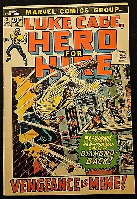 Buy LUKE CAGE, HERO FOR HIRE #2 MARVEL (August 1, 1972) VF 1st App. Of Claire Temple • 94.90£