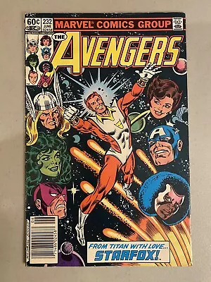 Buy Avengers 232, FN+ 6.5, Marvel 1983, 1st Starfox (Eros), Mark Jeweler Insert 💍 • 29.54£