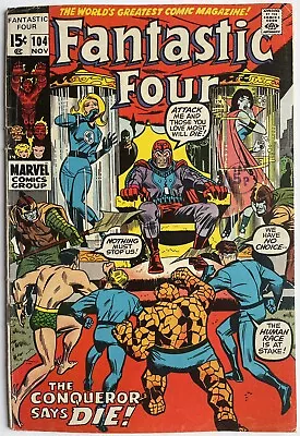 Buy Fantastic Four #104 (1970) Magneto + Sub-Mariner Appearance • 9.95£