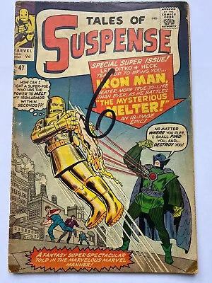 Buy TALES OF SUSPENSE #47 Iron Man 1st Melter Marvel  UK Price Silver Age 1963 GD • 49.95£