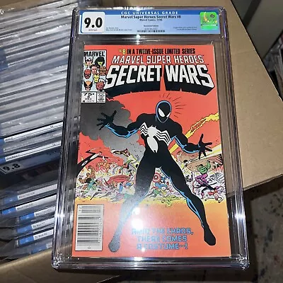 Buy Marvel Super-Heroes Secret Wars #8 CGC 9.0 Newsstand 1st Spider-Man Black Suit • 199.19£