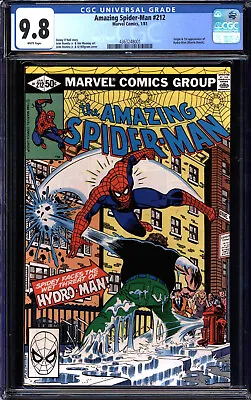 Buy Amazing Spider-man #212 Cgc 9.8 White Origin 1st App Hydro-man Cgc $436248001 • 181.05£