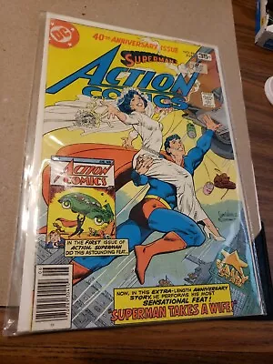 Buy Action Comics 484 VF- Wedding 40th Ann Cover DC Comics 1978 • 5.56£