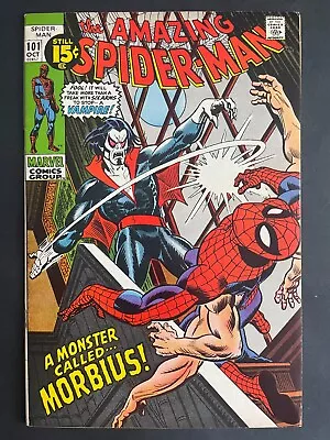 Buy Amazing Spider-Man #101 - 1st Morbius Marvel 1971 Comics VF/NM • 403.81£