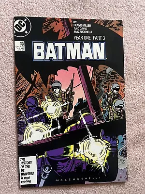 Buy DC Comics Batman Year One Part 3 Issue #406 Comic Book Frank Miller HIGH GRADE • 34.96£