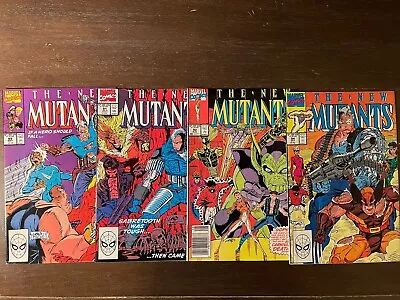 Buy New Mutants Comics Book Lot 4 #89, 91, 92, 94 (Rob Liefeld) • 9.49£