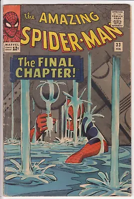 Buy The Amazing Spider-Man #33, Marvel Comics 1966 VG 4.0 Iconic Steve Ditko! • 158.12£