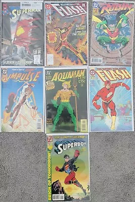 Buy Aquaman Flash Impulse Robin Superboy Superman 90's Comics 1st Print DC Comics • 24.78£