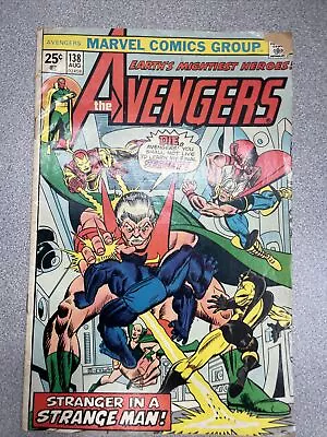 Buy Vtg Marvel 1975 The Avengers #138 The Stranger Gets Weird • 3.29£