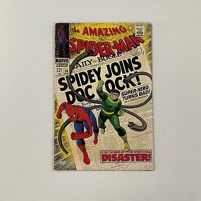 Buy Amazing Spider-Man #56 1967 VG- Cent Copy Pence Stamp **Slightly Rusty Staples** • 80£