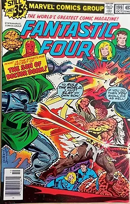 Buy Fantastic Four #199 - VFN (8.0) - 35 Cents Copy - Marvel 1978 Son Of Doctor Doom • 5.50£