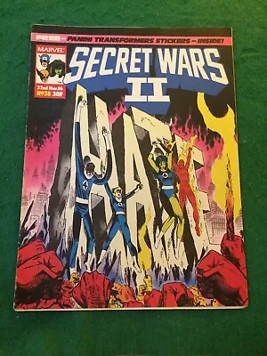 Buy Secret Wars 2 1986 UK Marvel No 38 The Fantastic Four Cover • 4£