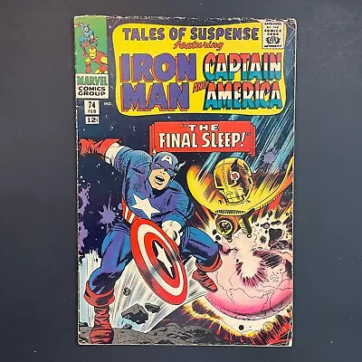 Buy Tales Of Suspense 74 Jack Kirby Captain America Silver Age Marvel 1966 Iron Man • 23.75£
