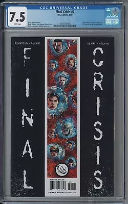 Buy Final Crisis 7 CGC 7.5 WP 1st Calvin Ellis Black Summer Variant Superman DCU 🔑 • 54.97£