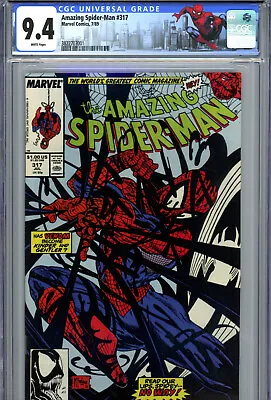 Buy Amazing Spider-Man #317 (1989) Marvel CGC 9.4 White McFarlane Venom • 55.92£