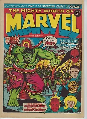 Buy MIGHTY WORLD OF MARVEL # 16 - 20 Jan 1973 High Grade- Hulk, Spider-Man, Fan Four • 9.95£