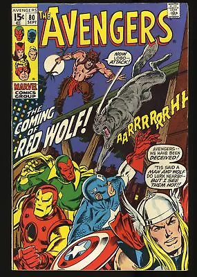 Buy Avengers #80 FN+ 6.5 1st Appearance Red Wolf (William Talltrees)! Marvel 1970 • 36.37£