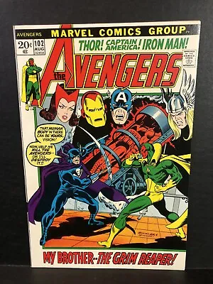 Buy Avengers 102 1972 Grim Reaper, Captain America, Iron Man, Thor, Vision NM *WP* • 43.35£
