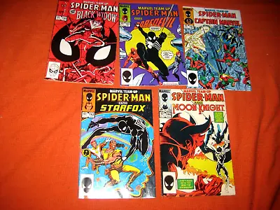 Buy Marvel Team-up Spider-man 141 Venom 140 142 143 144 Dd Moon Knight Cap Marvel • 120£