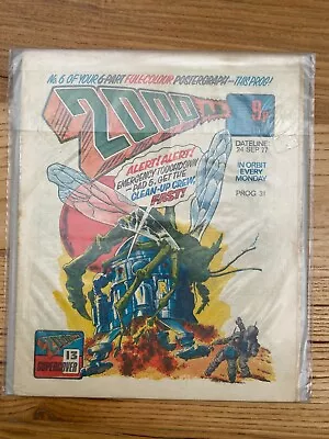 Buy 2000AD Prog 31 1st Perp Returns Judge Dredd Comic Bag  24 9 77 1977 • 15£