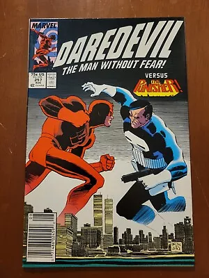 Buy DAREDEVIL #257 NM- 1988 Iconic Punisher Vs DD Cover By John Romita Jr Newsstand • 12.06£
