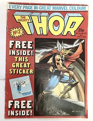Buy The Mighty Thor Issue No 2 Marvel Comics UK 27 April 1983 God Of Thunder • 10£