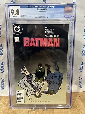 Buy Batman # 404 CGC 9.8 White (DC, 1987) Year One Storyline By Frank Miller Graded • 184.98£
