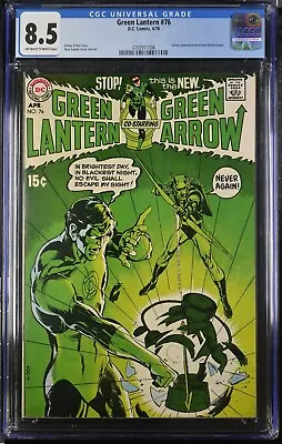 Buy 1970 Green Lantern 76 CGC 8.5. 1st Green Arrow. 1st DC Bronze Age Comic • 900.78£
