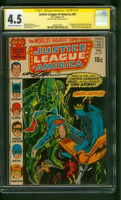 Buy Justice League America 87 CGC SS 4.5 Neal Adams 2/1971 Zatanna • 158.11£