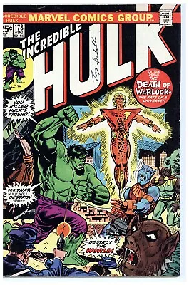 Buy Incredible Hulk   # 178    FINE    Aug. 1974     SIGNED By Tony Isabella   Rebir • 27.71£