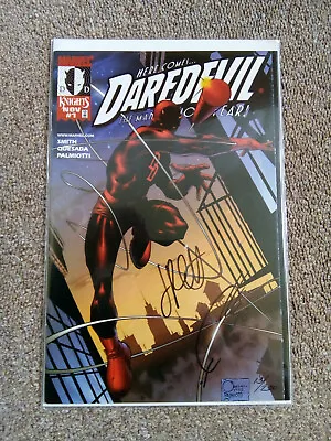 Buy Daredevil # 1 DF Variant Signed By Joe Quesada & Jimmy Palmiotti C/w COA 1998 • 50£