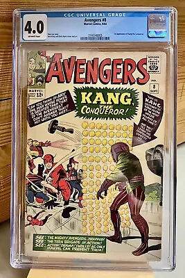 Buy Marvel- Avengers #8 (1964) CGC 4.0 Universal. 1st Kang The Conqueror Lee & Kirby • 331.26£
