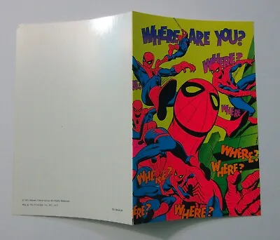 Buy ORIGINAL 1971 Marvel Third Eye Amazing Spider-man Greeting Card:70's Marvelmania • 41.89£