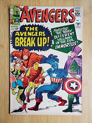 Buy Avengers #10 1st App Of Immortus (Kang) Marvel 1964 Very Good Shape • 95.02£