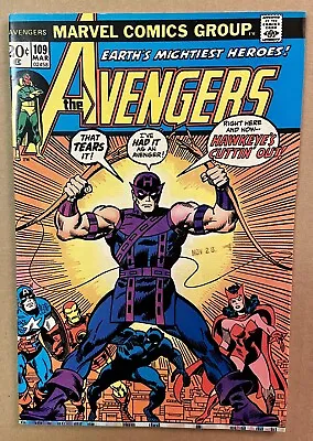 Buy Avengers #109 VF+ 1972 Hawkeye Quits • 22.93£
