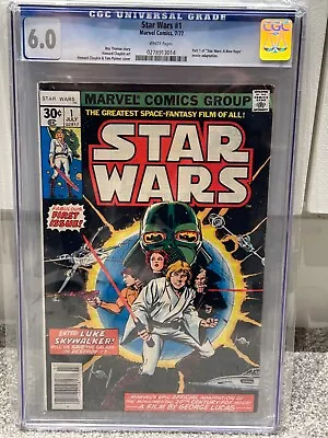 Buy STAR WARS #1 CGC 6.0 White Pages - Marvel 1977 - 1st Edition • 150£
