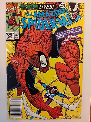 Buy Amazing Spider-Man # 345 Newsstand Key Cletus Kasady Venom Symbiote 1991 • 11.86£