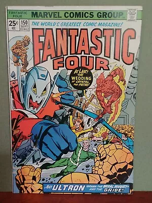 Buy Fantastic Four #150 (Marvel 1974) Wedding Quicksilver & Crystal,  5.5 • 11.25£