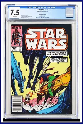 Buy Star Wars #101 CGC Graded 7.5 Marvel November 1985 Newsstand Edition Comic Book. • 61.85£