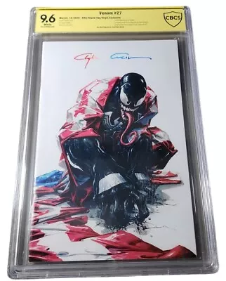 Buy Venom #27 SIGNED CLAYTON CRAIN Virgin KRS BLACK FLAG EXC GRADED CBCS 9.6 Ss • 303.78£