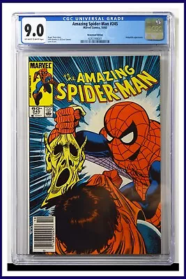 Buy Amazing Spider-Man #245 CGC Graded 9.0 Marvel 1983 Newsstand Edition Comic Book. • 71.15£