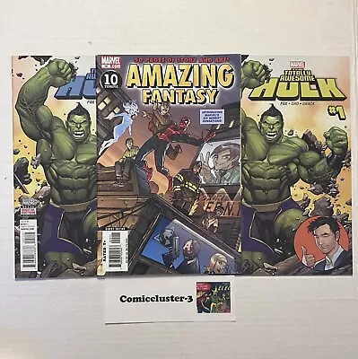 Buy Amazing Fantasy 15 2006 1st Cho Totally Awesome Hulk 1st/2nd Print Hulk Lot • 98.83£