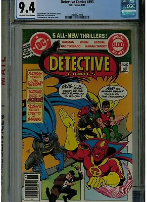 Buy Detective Comics Batman # 493 Cgc 9.4 Near Mint 1980 Jim Aparo Cover Art Owtw Pg • 54.20£