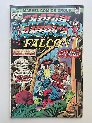 Buy Captain America And The Falcon #186 Origin Of Falcon! MCU 1975 FREE S/H • 12.01£