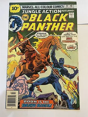 Buy JUNGLE ACTION #22 The Black Panther Vs Ku Klux Klan Marvel UK Price 1976 VF • 8.95£